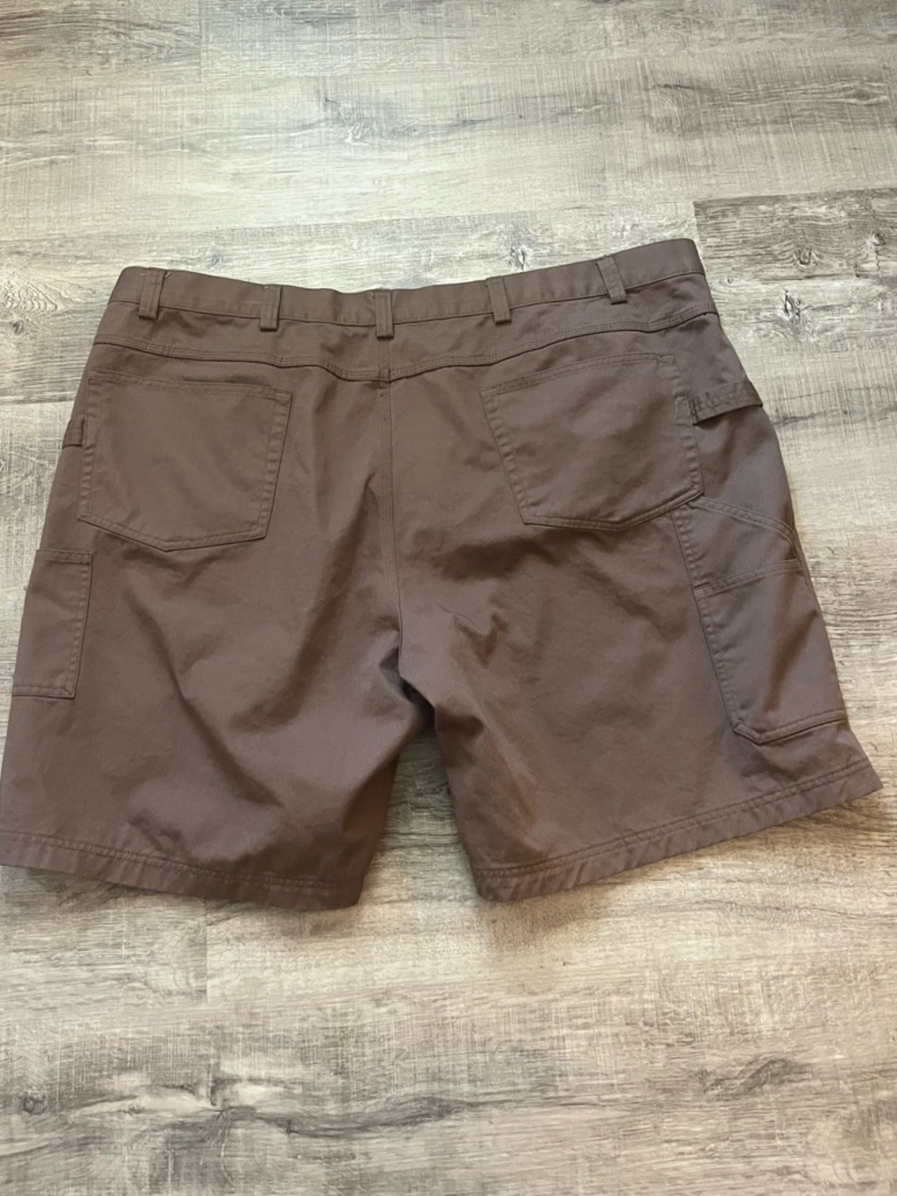 Lot of 2 Duluth Trading Co Men's Cargo Carpenter Canvas Shorts Brown Tan Size 48 - Picture 9 of 9